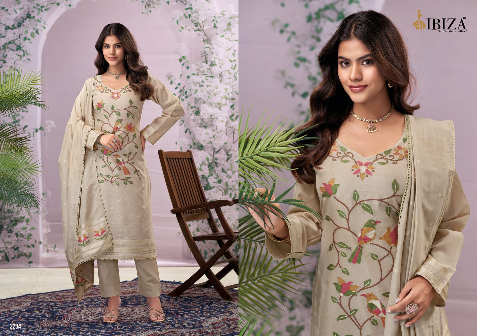 Medora Ibiza Moga Silk Pant Style Suits Manufacturer