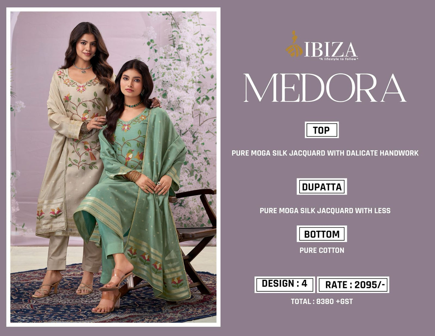 Medora Ibiza Moga Silk Pant Style Suits Manufacturer