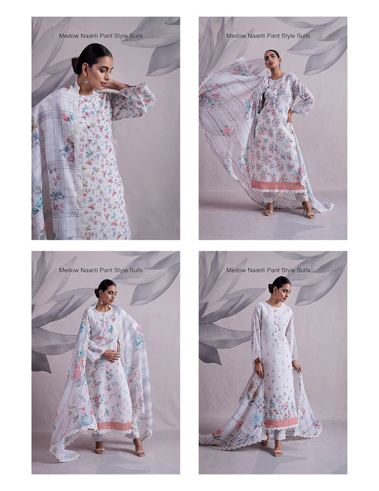 Medow Naariti Linen Pant Style Suits Exporter Ahmedabad