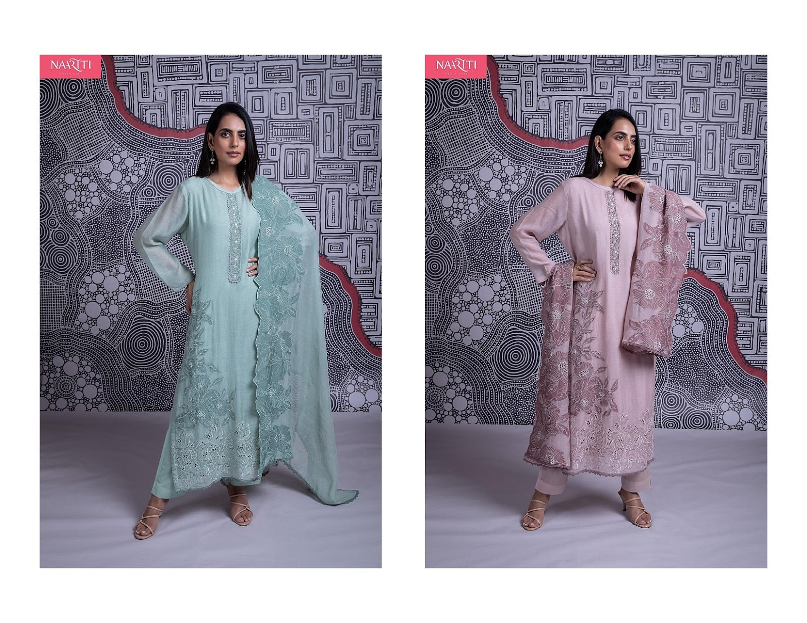 Meeha Naariti Muslin Pant Style Suits Supplier Ahmedabad