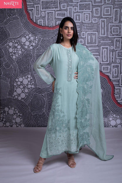 Meeha Naariti Muslin Pant Style Suits Supplier Ahmedabad