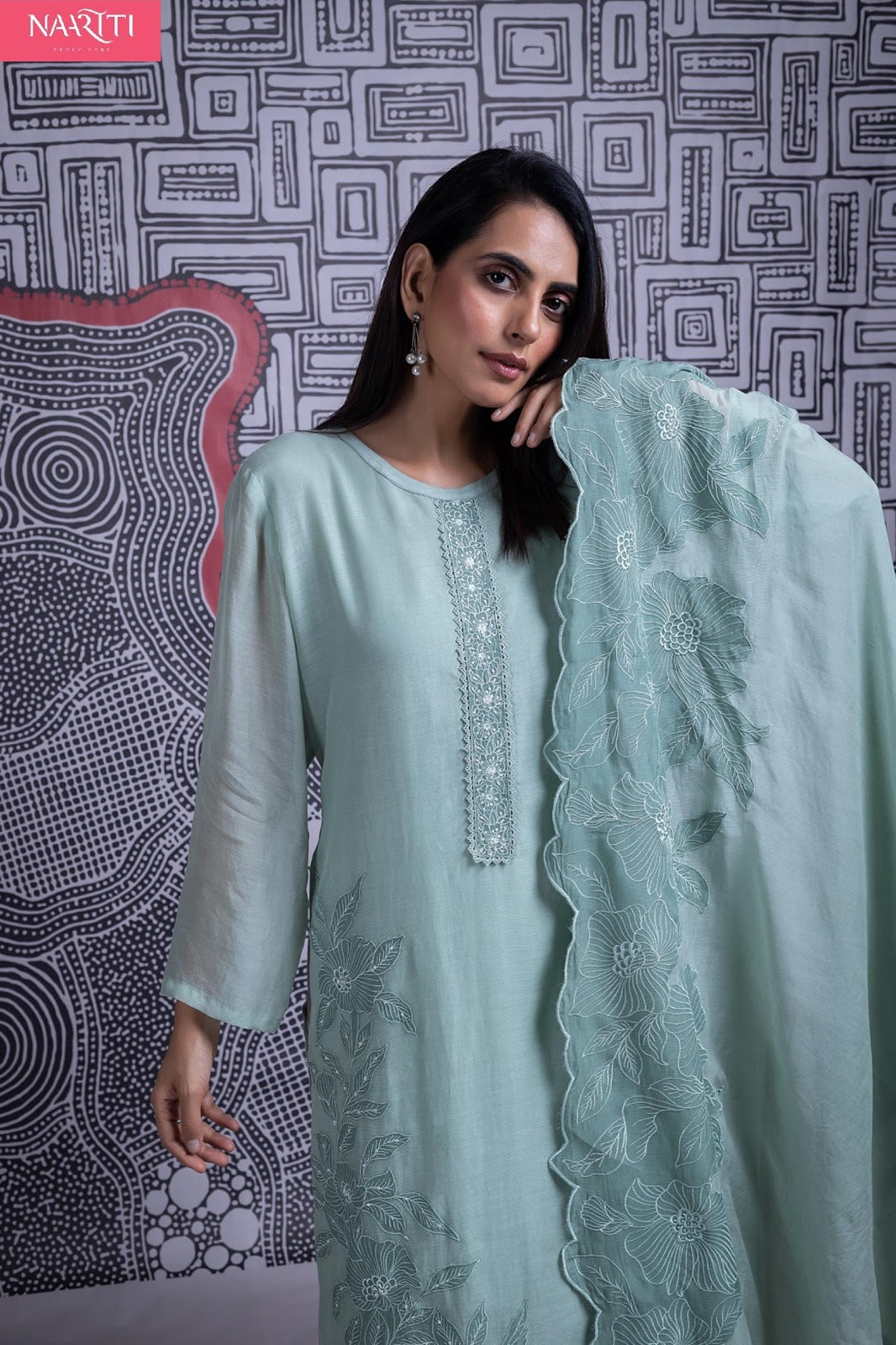 Meeha Naariti Muslin Pant Style Suits Supplier Ahmedabad
