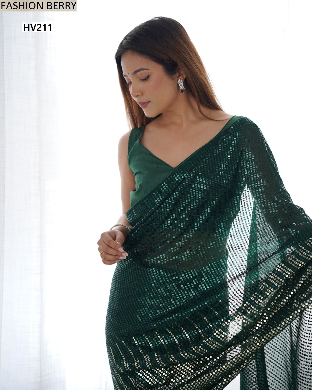 Meena Fashion Berry Georgette Sarees Wholesale Price