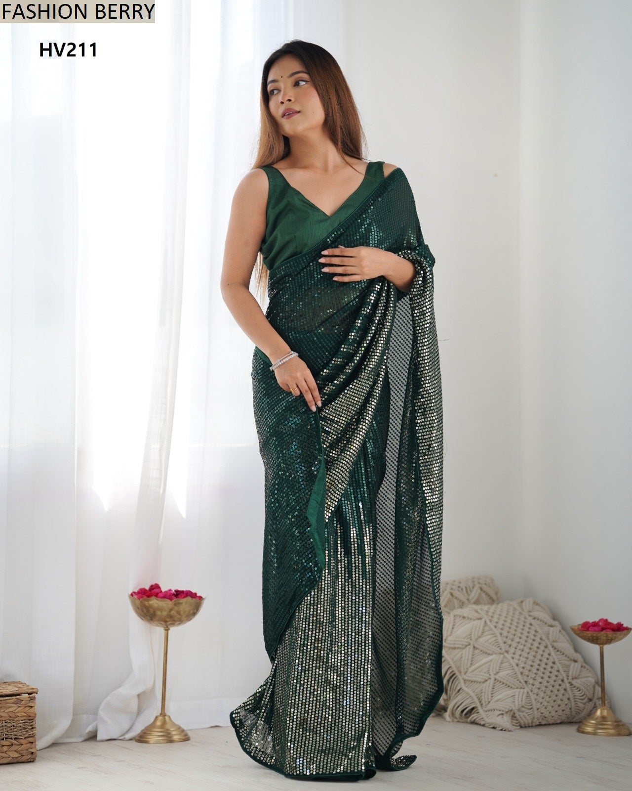 Meena Fashion Berry Georgette Sarees Wholesale Price