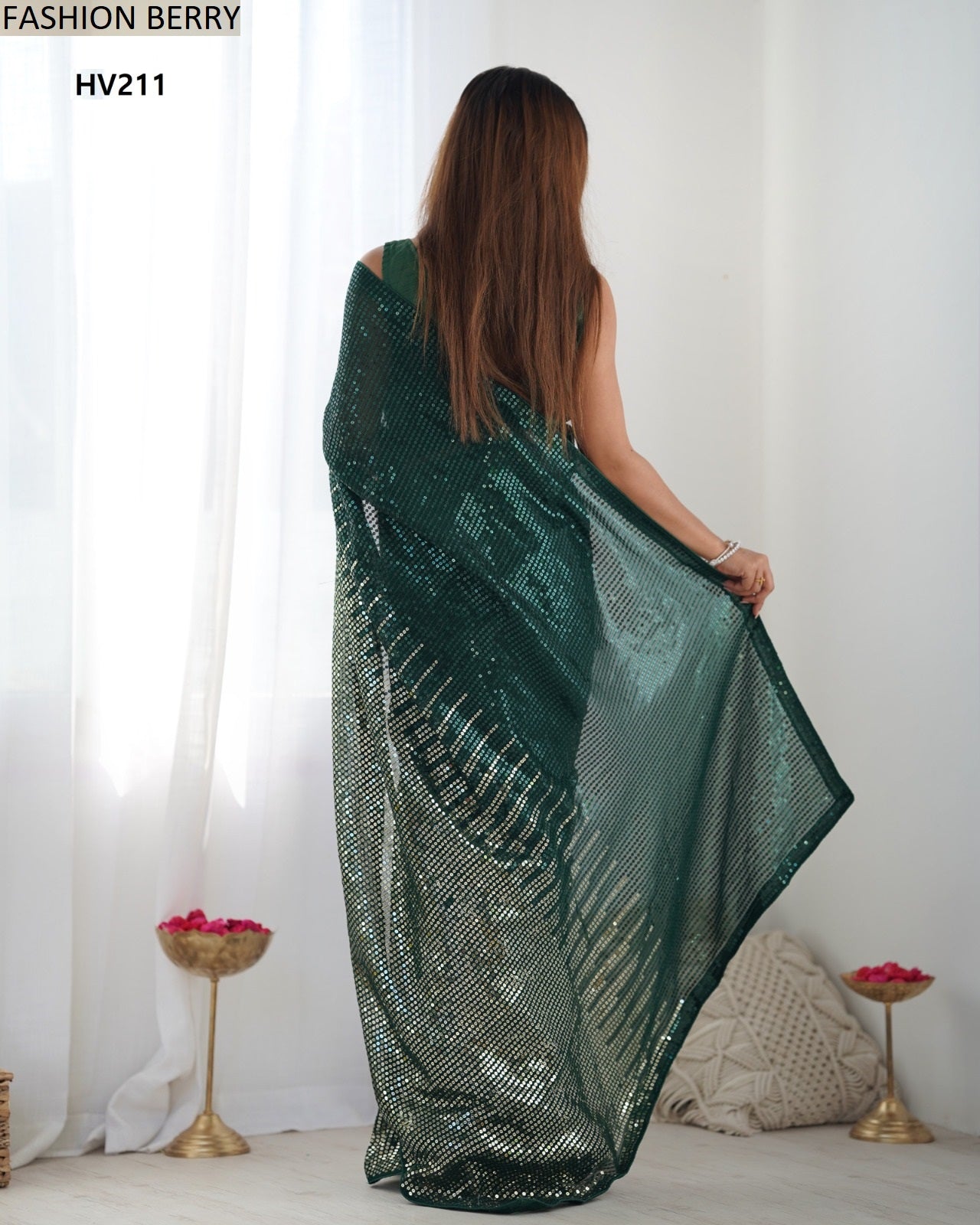 Meena Fashion Berry Georgette Sarees Wholesale Price