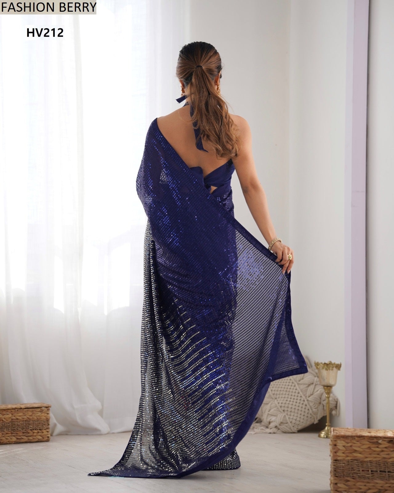 Meena Fashion Berry Georgette Sarees Wholesale Price