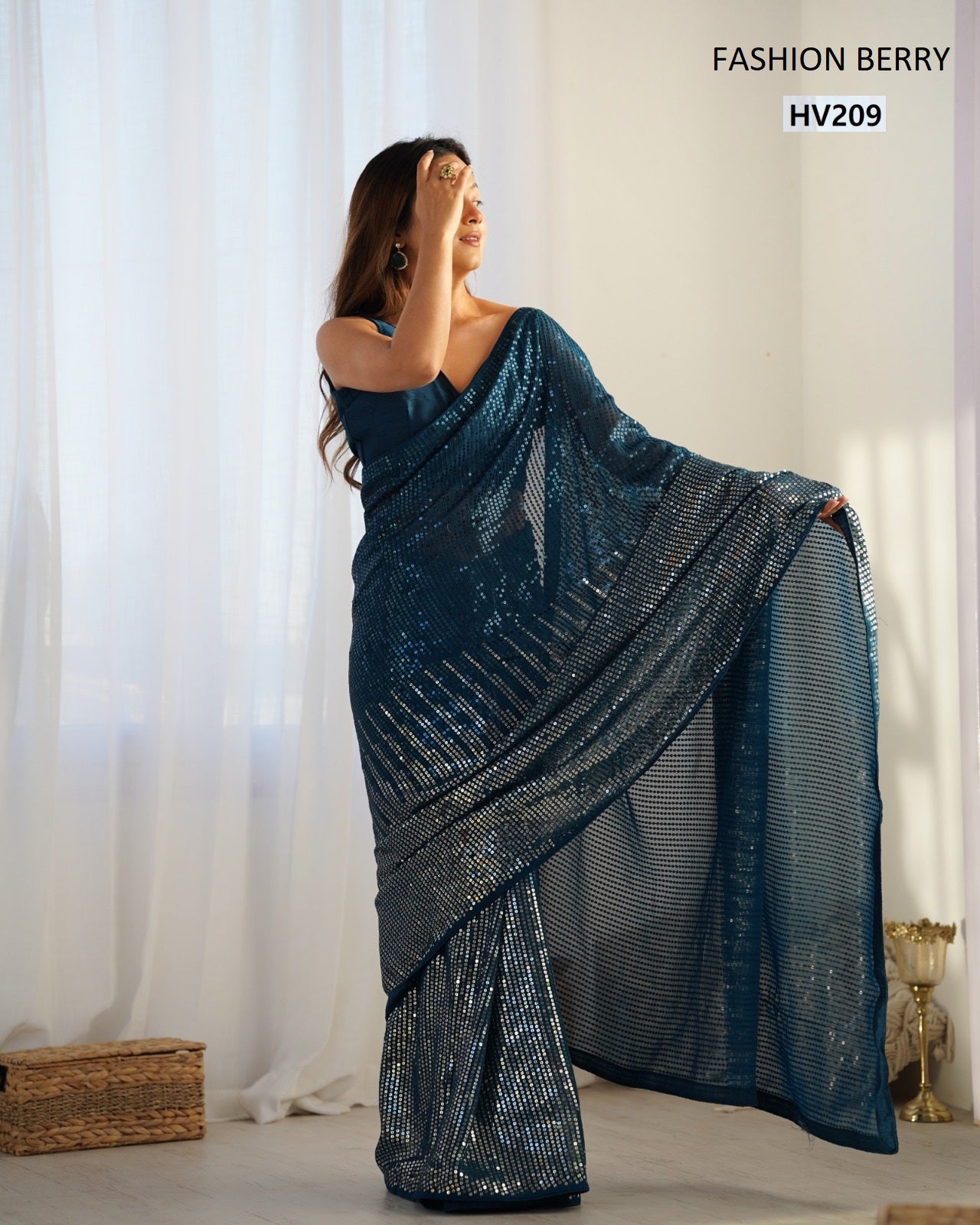 Meena Fashion Berry Georgette Sarees Wholesale Price
