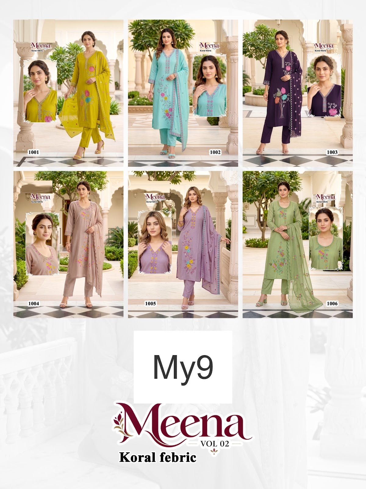 Meena Vol 2 My9 Koral Readymade Pant Style Suits Wholesale