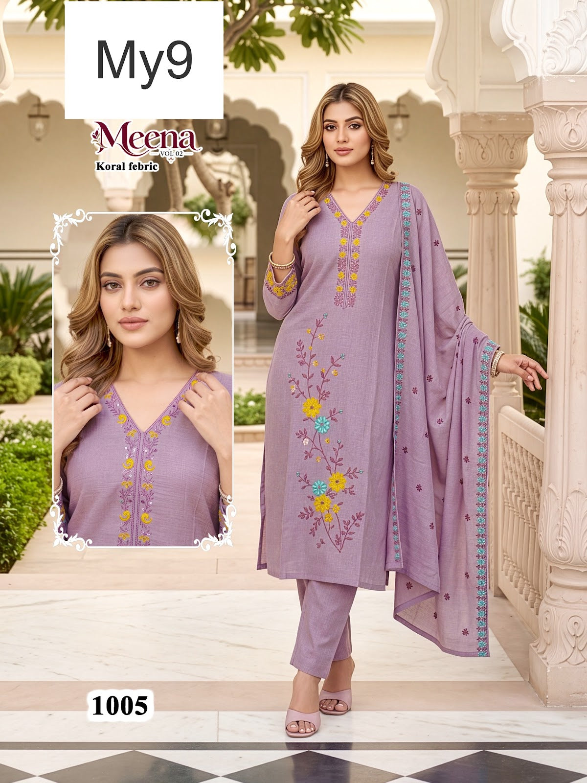 Meena Vol 2 My9 Koral Readymade Pant Style Suits Wholesale