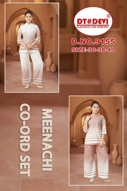 Meenachi Dn 9155 Dt Devi Cotton Slub Girls Co Ord Set Wholesale Price