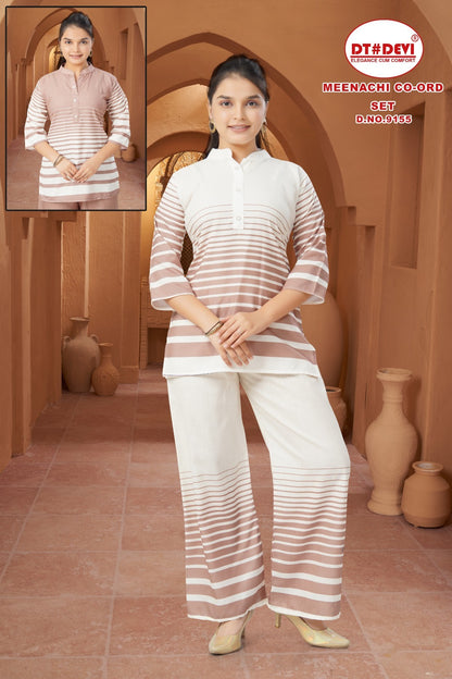 Meenachi Dn 9155 Dt Devi Cotton Slub Girls Co Ord Set Wholesale Price