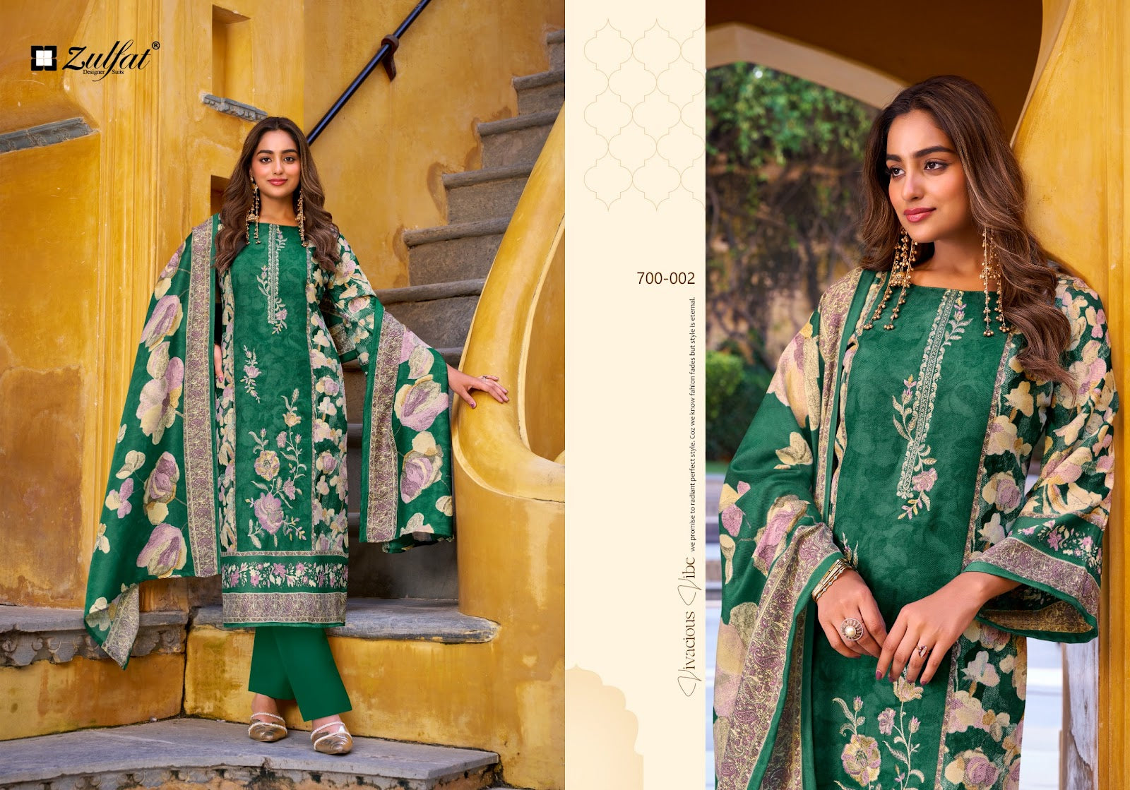 Meenakaari Zulfat Designer Jam Cotton Karachi Salwar Suits Manufacturer Ahmedabad