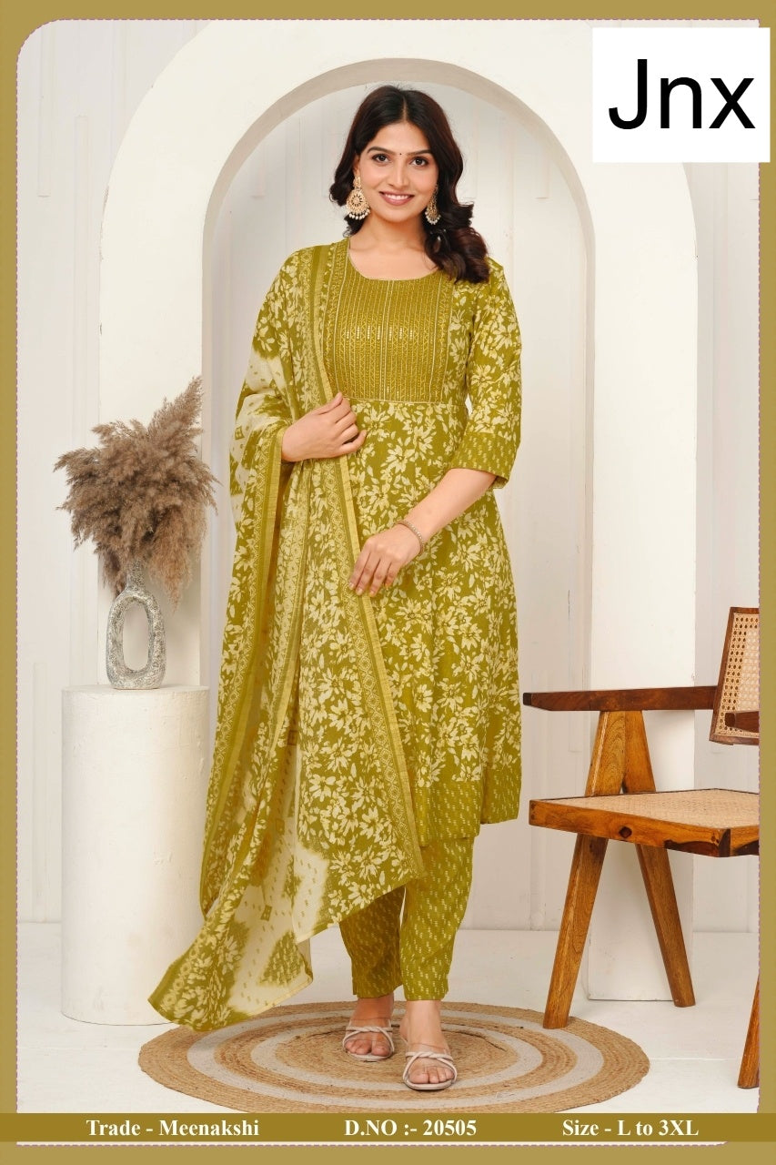 Meenakshi 2506 Jnx Capsule Print Readymade Anarkali Suits Wholesale Rate