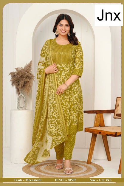 Meenakshi 2506 Jnx Capsule Print Readymade Anarkali Suits Wholesale Rate