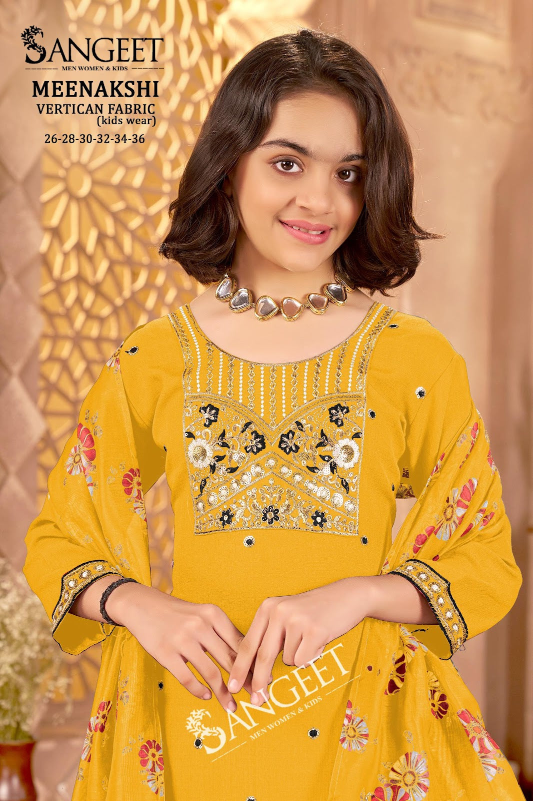 Meenakshi Sangeet Vertican Girls Readymade Pant Suits Wholesaler India