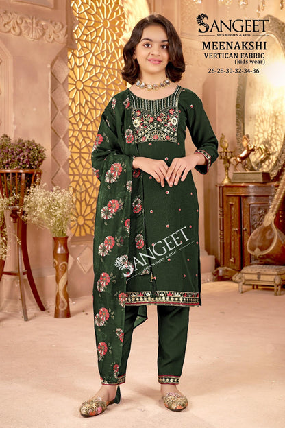Meenakshi Sangeet Vertican Girls Readymade Pant Suits Wholesaler India