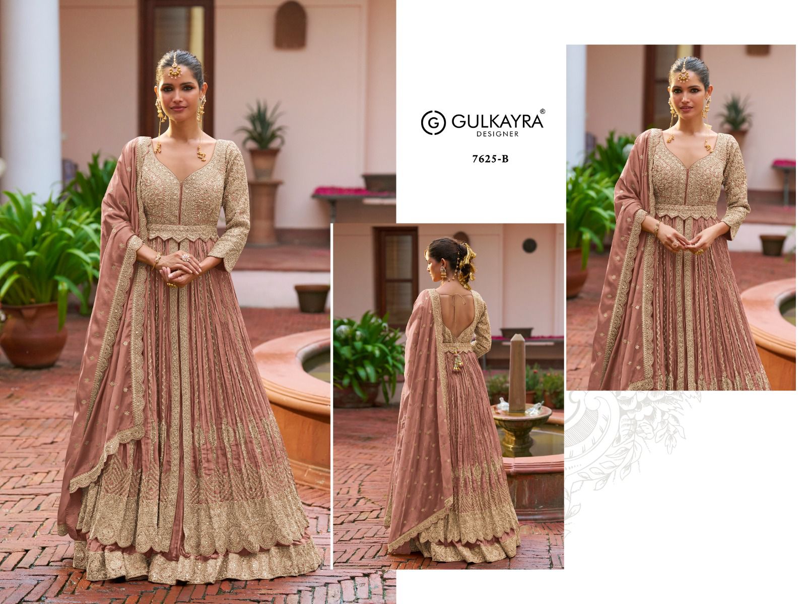 Meenat Gulkayra Designer Chinon Readymade Anarkali Suits Wholesale