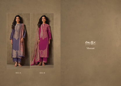 Meenat Omtex Jacquard Pant Style Suits Exporter