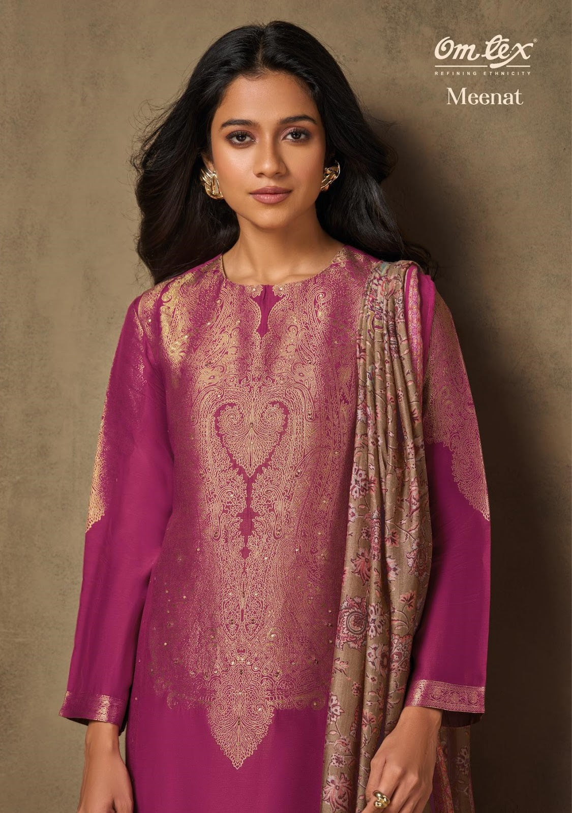 Meenat Omtex Jacquard Pant Style Suits Exporter