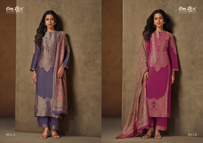 Meenat Omtex Jacquard Pant Style Suits Exporter