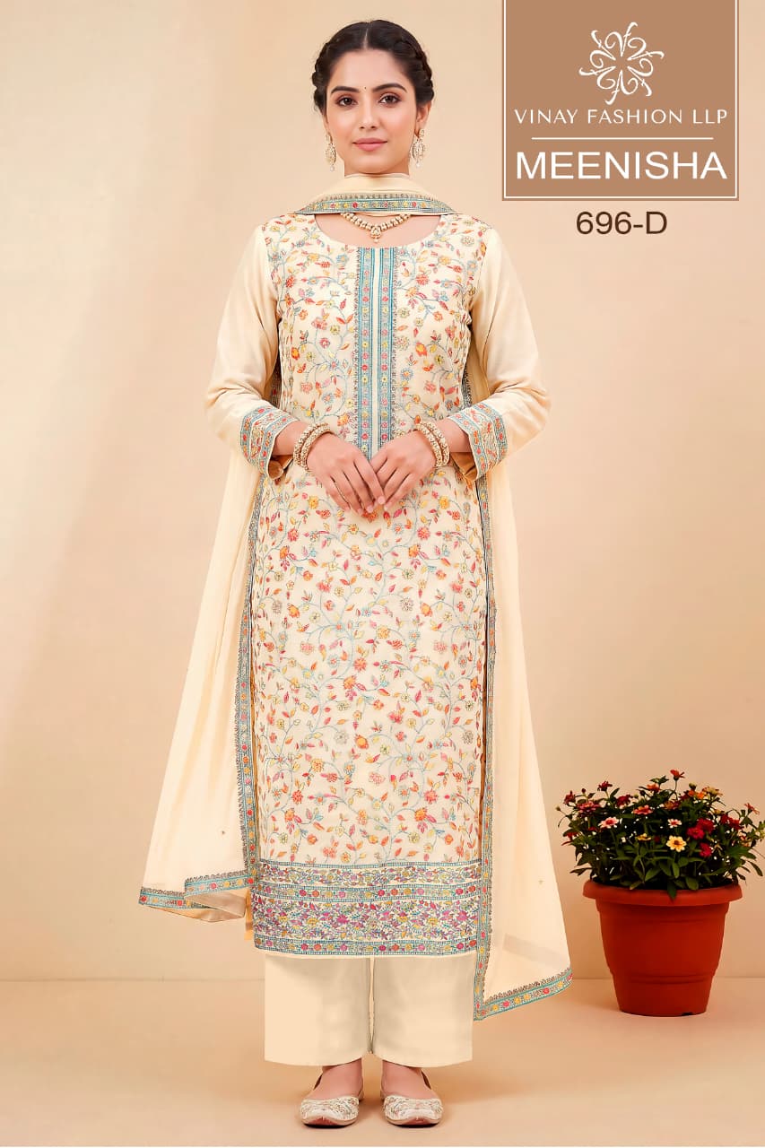 Meenisha Kuleesh Vinay Fashion Llp Viscose Muslin Pant Style Suits Manufacturer India
