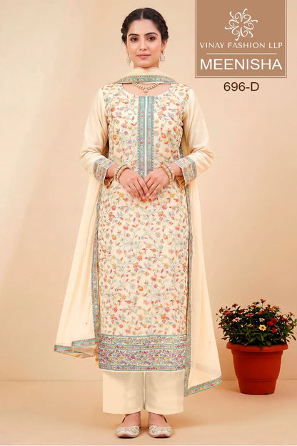 Meenisha Kuleesh Vinay Fashion Llp Viscose Muslin Pant Style Suits Manufacturer India