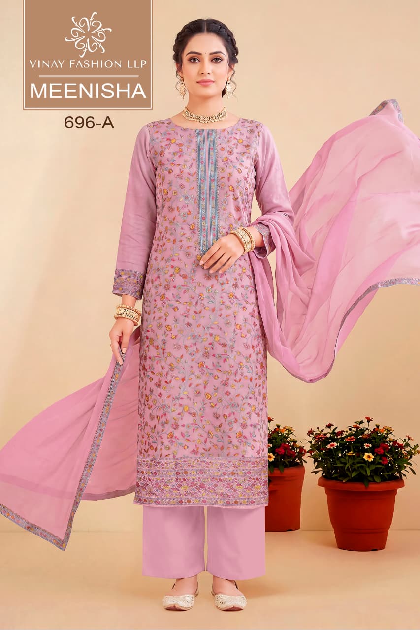 Meenisha Kuleesh Vinay Fashion Llp Viscose Muslin Pant Style Suits Manufacturer India