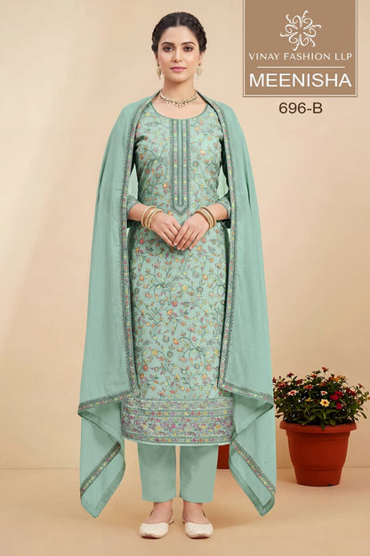 Meenisha Kuleesh Vinay Fashion Llp Viscose Muslin Pant Style Suits Manufacturer India