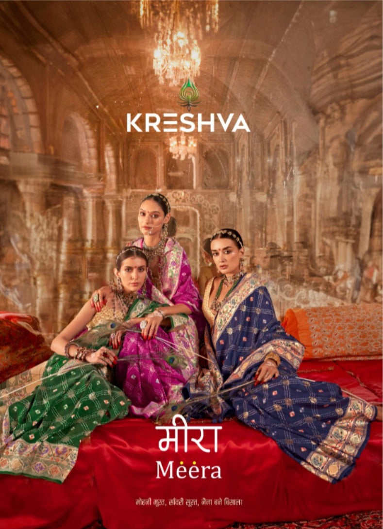 Meera 839-844 Kreshva Pv Silk Sarees Manufacturer India
