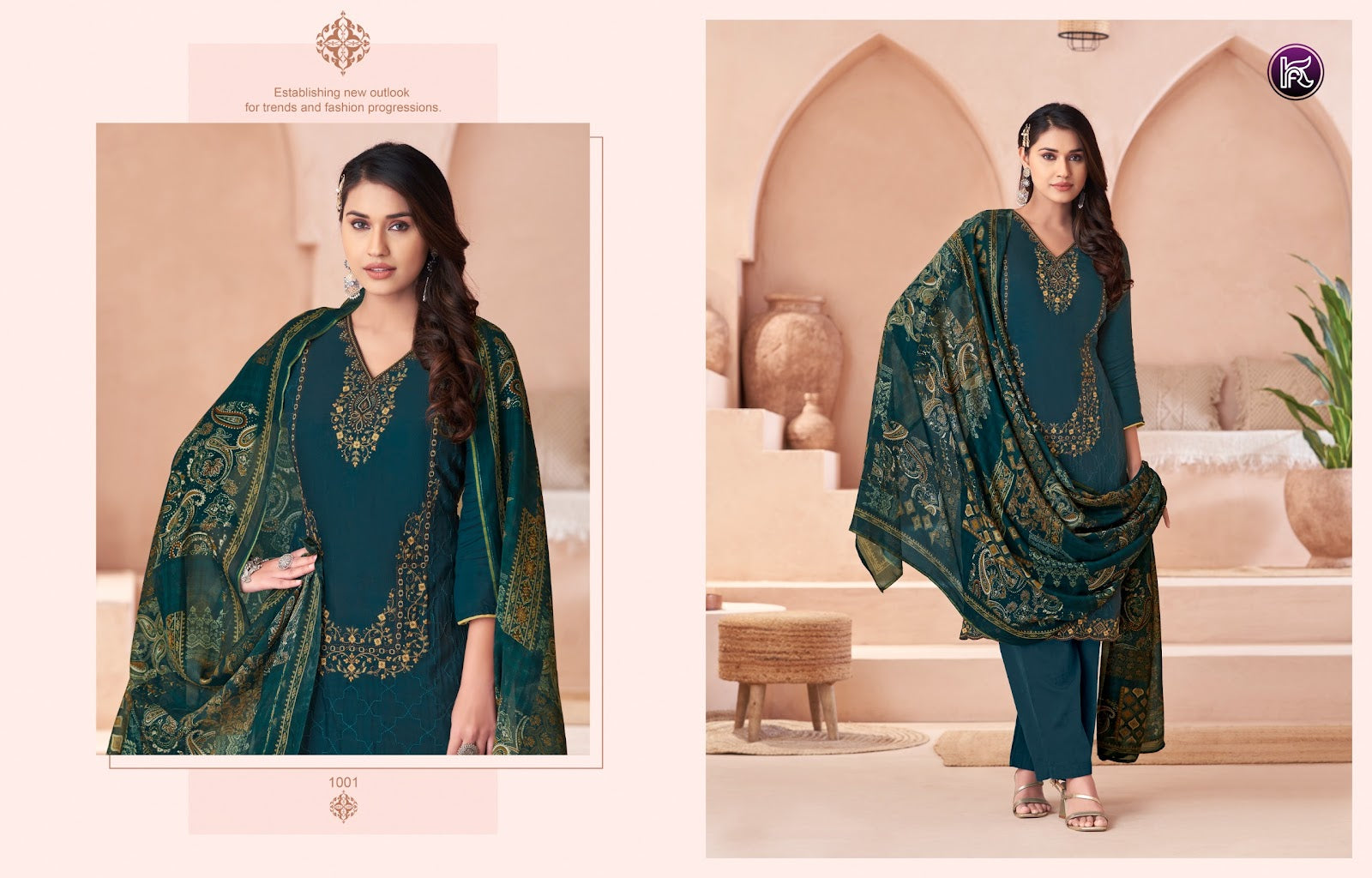 Meera Kala Fashion Pure Muslin Pant Style Suits Exporter Gujarat