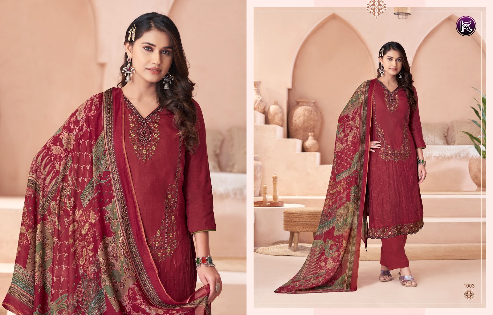 Meera Kala Fashion Pure Muslin Pant Style Suits Exporter Gujarat