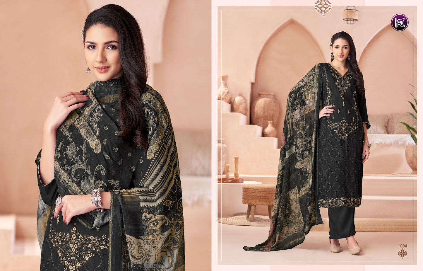 Meera Kala Fashion Pure Muslin Pant Style Suits Exporter Gujarat