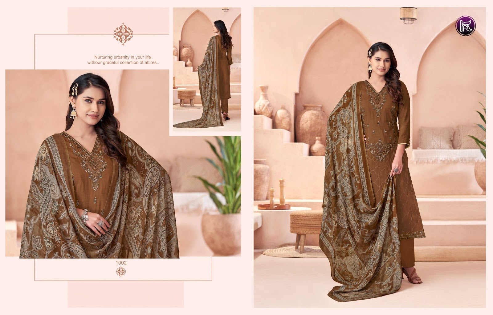 Meera Kala Fashion Pure Muslin Pant Style Suits Exporter Gujarat