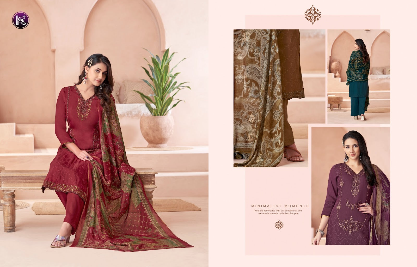 Meera Kala Fashion Pure Muslin Pant Style Suits Exporter Gujarat