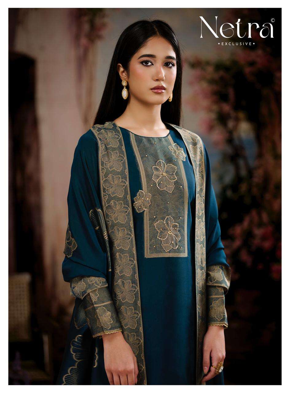 Meera Netra Woven Silk Pant Style Suits Manufacturer