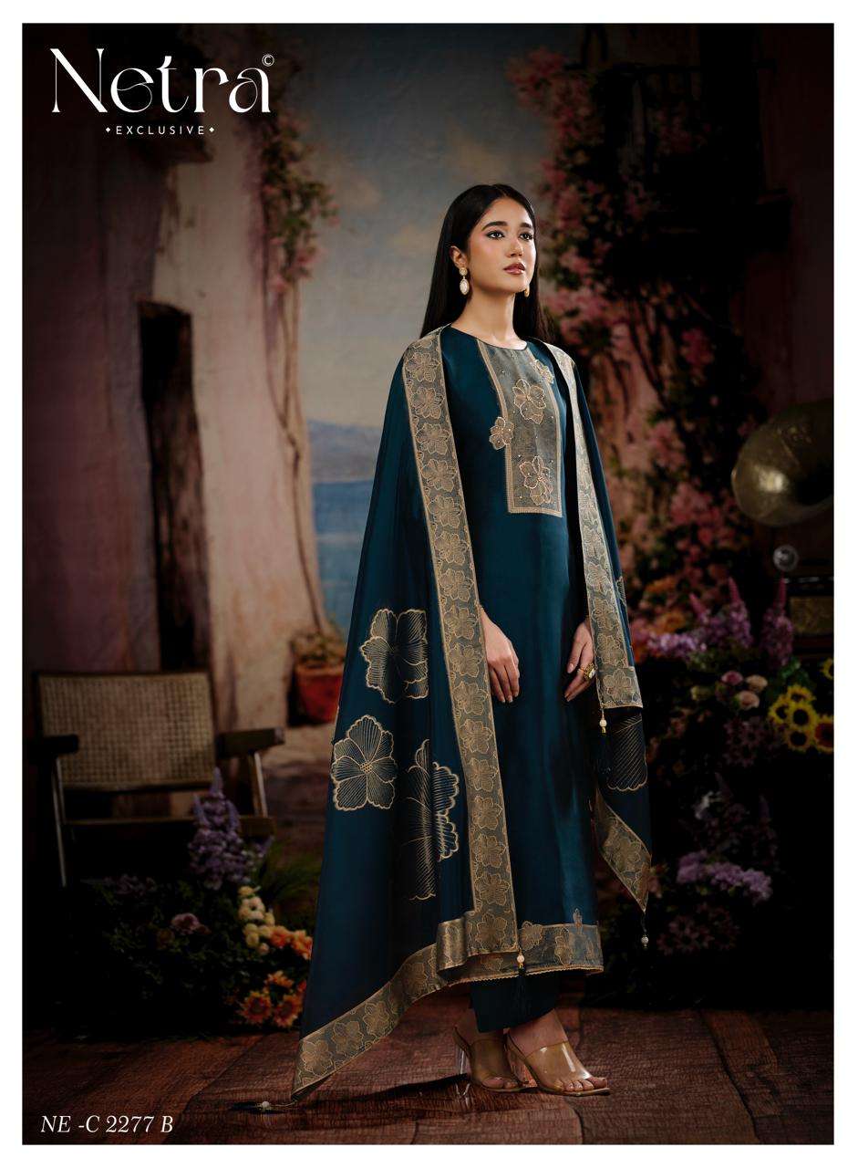 Meera Netra Woven Silk Pant Style Suits Manufacturer