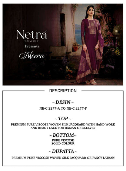 Meera Netra Woven Silk Pant Style Suits Manufacturer