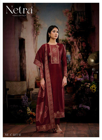 Meera Netra Woven Silk Pant Style Suits Manufacturer