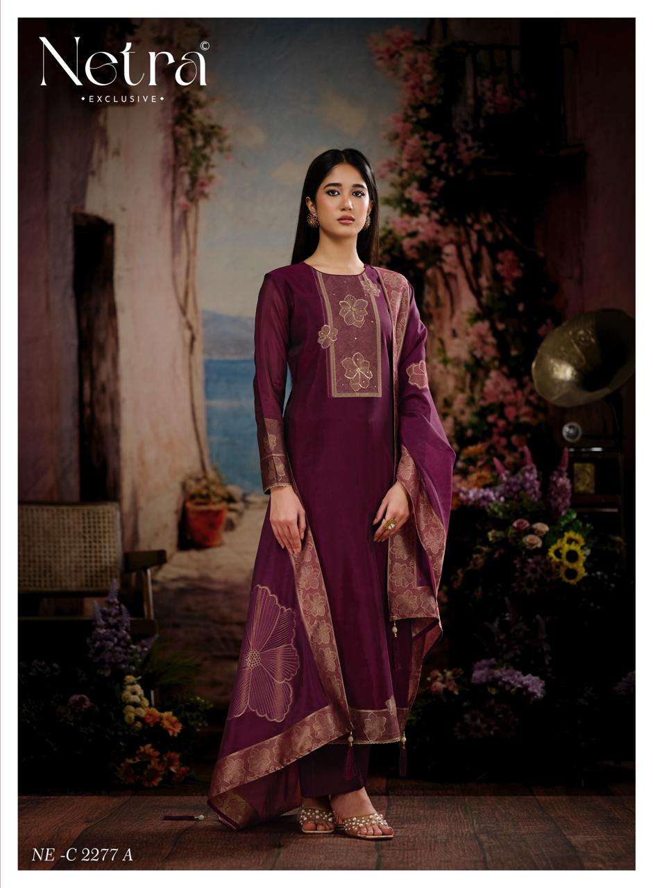 Meera Netra Woven Silk Pant Style Suits Manufacturer