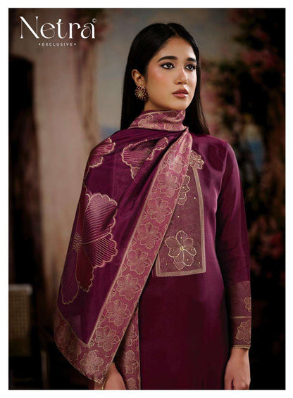 Meera Netra Woven Silk Pant Style Suits Manufacturer