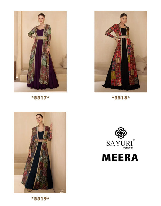 Meera Sayuri Georgette Gown Dupatta Set Manufacturer Ahmedabad