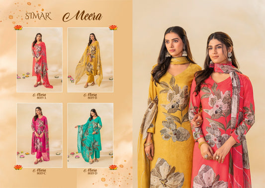 Meera Simar Viscose Muslin Pant Style Suits Exporter Ahmedabad