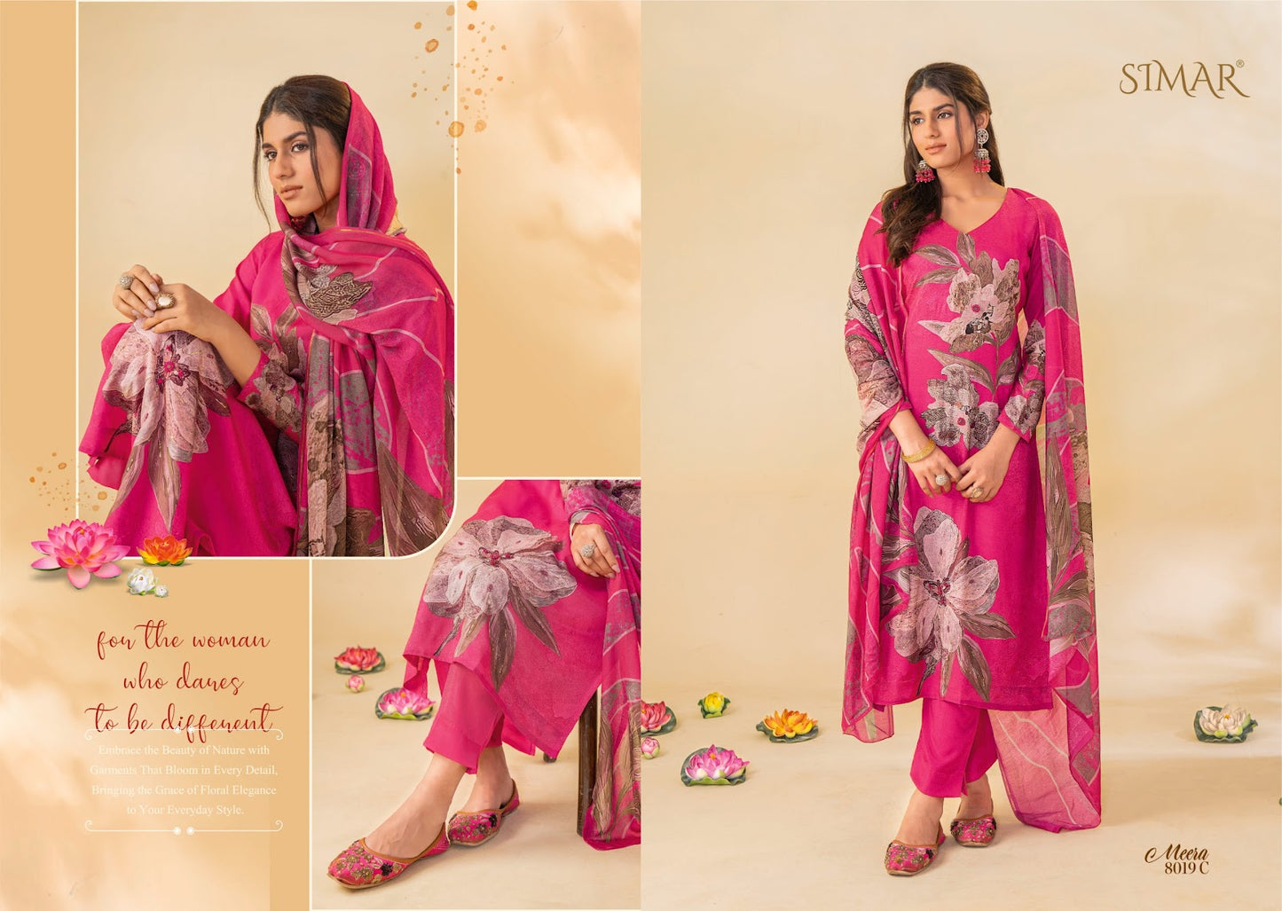 Meera Simar Viscose Muslin Pant Style Suits Exporter Ahmedabad