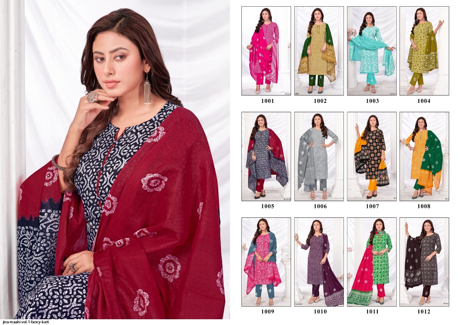 Meera Vol 1 Jina Cotton Readymade Pant Style Suits Wholesale Price