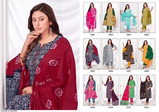 Meera Vol 1 Jina Cotton Readymade Pant Style Suits Wholesale Price