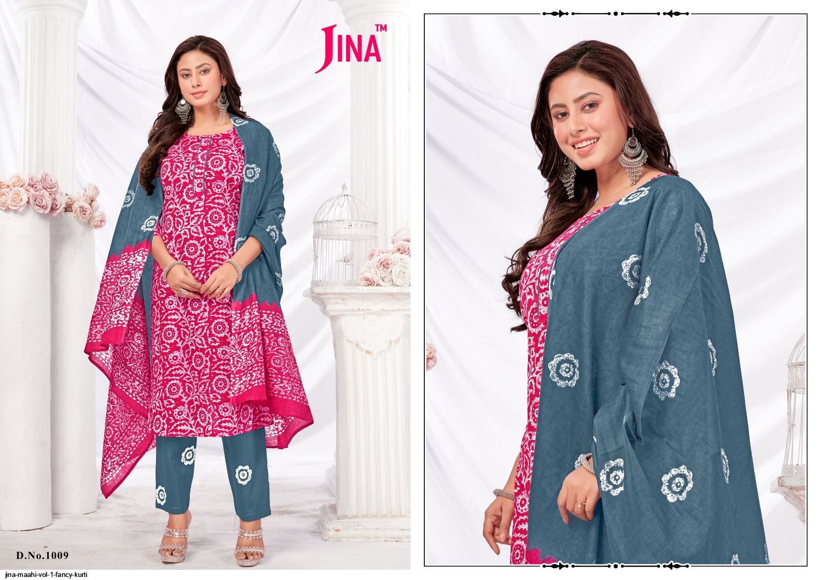 Meera Vol 1 Jina Cotton Readymade Pant Style Suits Wholesale Price
