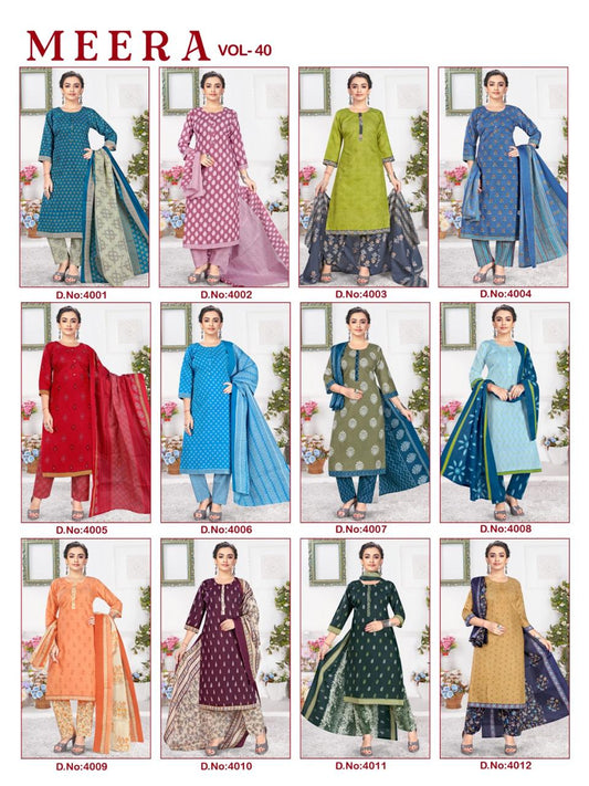 Meera Vol 40 Kc Cotton Dress Material Wholesale Price