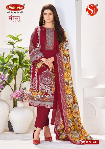 Meera Vol 4 Shiv Tex Cotton Karachi Salwar Suits Wholesaler Ahmedabad