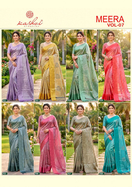 Meera Vol 7 Kashvi Creation Sarees Exporter Gujarat