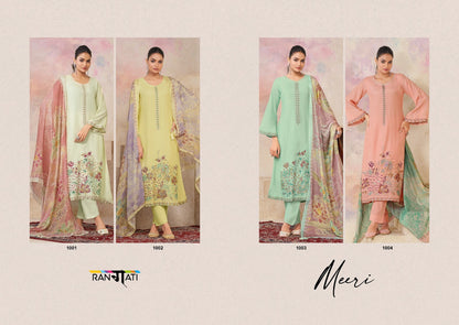 Meeri Rangati Prints Bemberg Pant Style Suits Exporter Gujarat